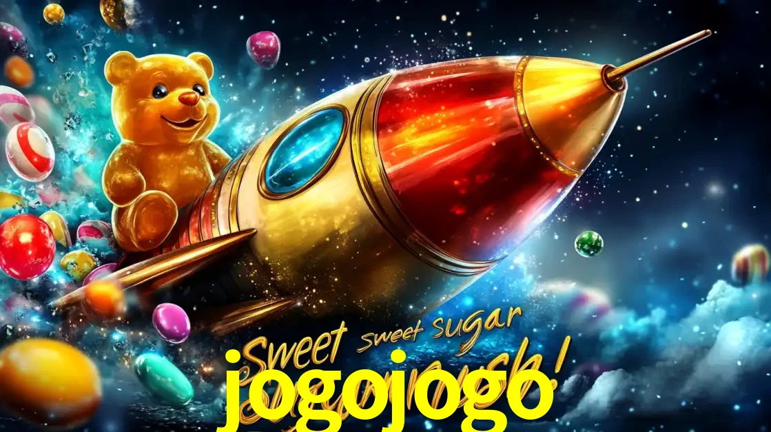 Arte promocional do jogo de slot Sugar Rush, com um urso de pelúcia em um foguete viajando pelo espaço de doces, um dos jogos divertidos disponíveis no cassino jogojogo.