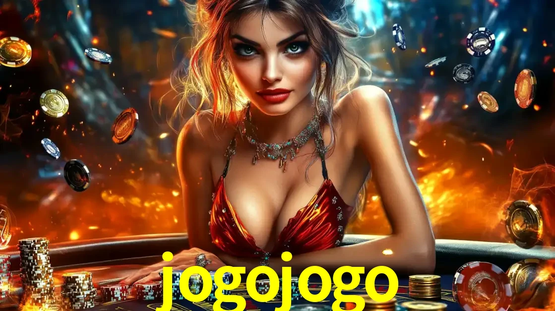 Mulher em uma mesa de cassino com pilhas de fichas e um fundo de fogo, pronta para uma rodada de altas apostas nos jogos de mesa emocionantes do cassino jogojogo.